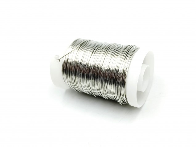 chandelier wire silver coloured metal 0.5mm x 45 metres
