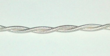 BRAIDED 2 CORE SILK FLEX CHANDELIER CABLE CREAM 0.75mm