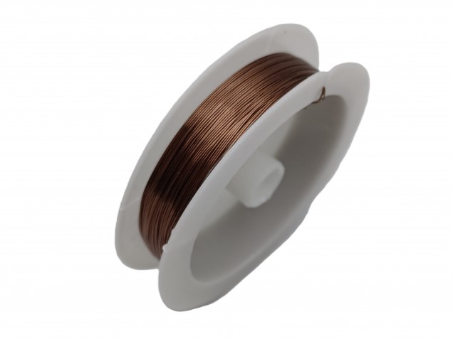 chandelier wire ANTIQUE BRASS coloured copper 0.4mm x 10 metres 