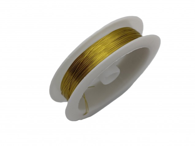 chandelier wire gold coloured copper 0.4mm x 10 metres 