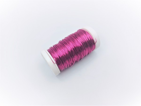 Chandelier wire pink metallic coloured copper 0.5mm x 45 metres 