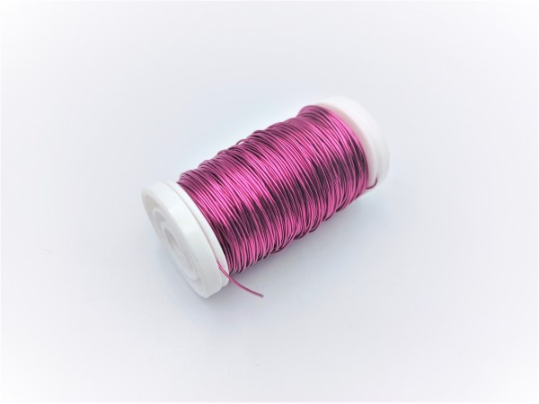 Chandelier wire pink metallic coloured copper 0.5mm x 45 metres 