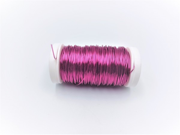 Chandelier wire pink metallic coloured copper 0.5mm x 45 metres 