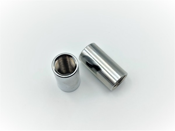 20mm long chrome Coupler 10mm Internal Thread 2 pack