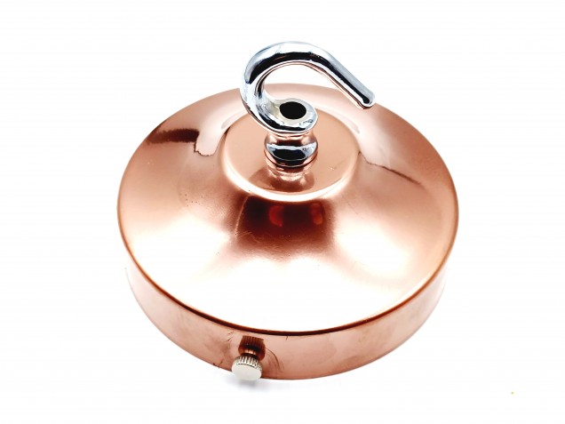 Copper and chrome ceiling rose hook large or small with optional chain