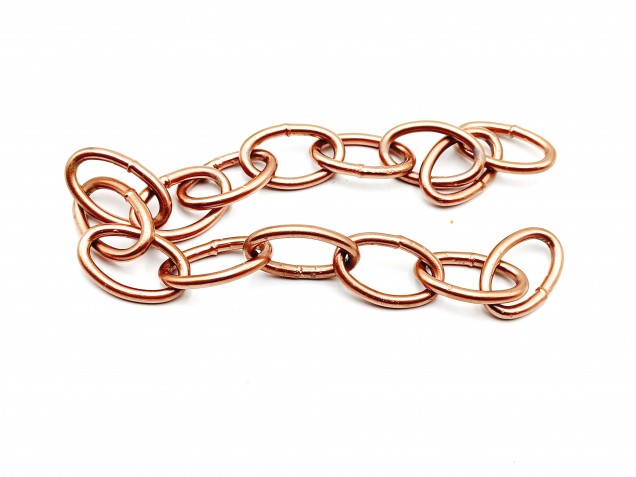 Copper and chrome ceiling rose hook large or small with optional chain