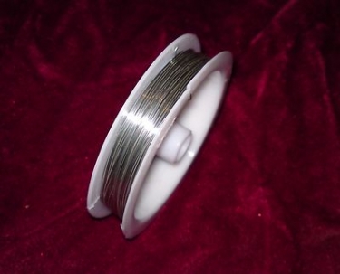 chandelier wire silver coloured copper .6mm x 7 metres