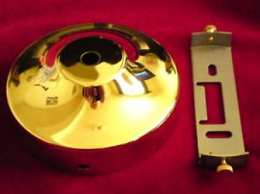 chandelier ceiling rose plus strap 100mm dia brass finish