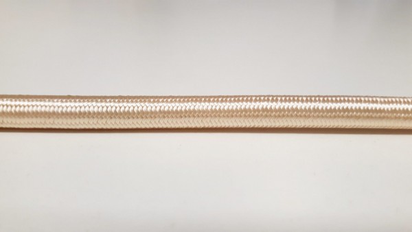 Cream 3 core round silk fabric braided electric cable 0.50mm inner core flex