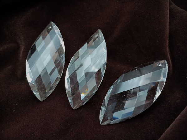 Crystal Chandelier Pendant Drops Twisted Leaf x 3