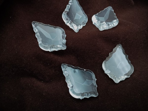 Crystal Chandelier Drop Small Maple Leaf Design Pack Of Five