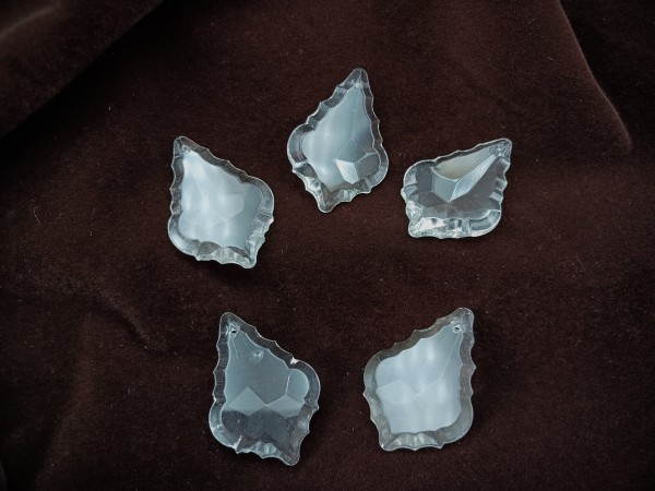 Crystal Chandelier Drop Small Maple Leaf Design Pack Of Five