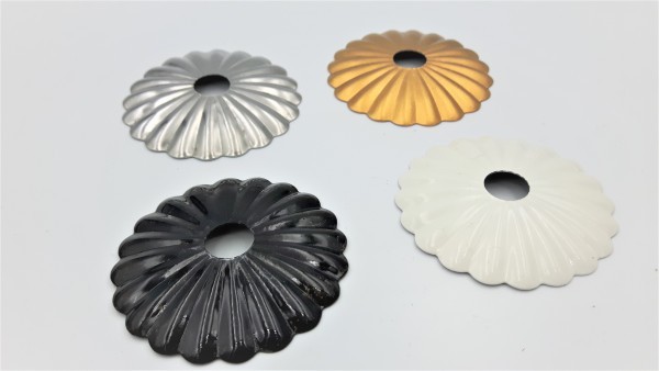 White Decorative Rosette flower cap cover 35mm Diameter with 10mm Hole