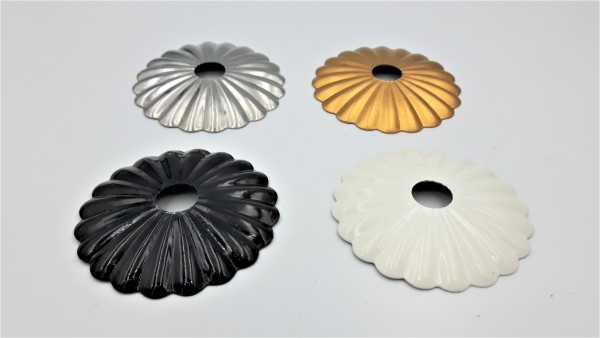 White Decorative Rosette flower cap cover 35mm Diameter with 10mm Hole