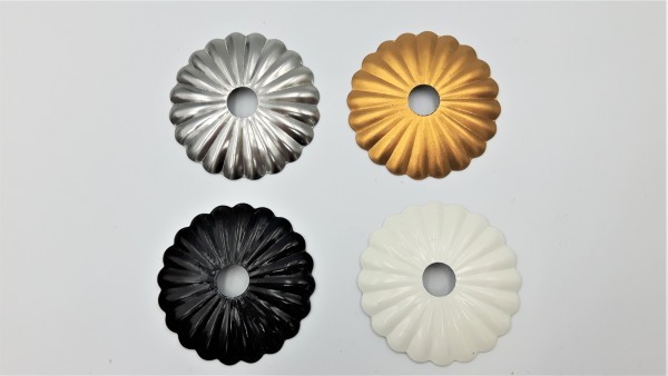 White Decorative Rosette flower cap cover 35mm Diameter with 10mm Hole