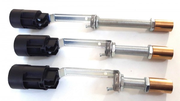 SES Adjustable Stem Lamp Holder Black Total Height 180mm 160mm 145mm