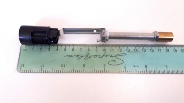 SES Adjustable Stem Lamp Holder Black Total Height 180mm 160mm 145mm