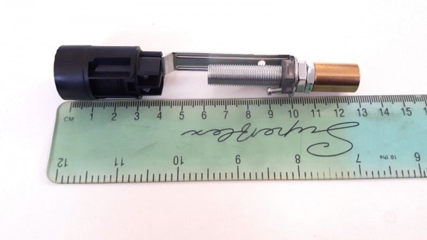 SES Adjustable Stem Lamp Holder Black Total Height 180mm 160mm 145mm