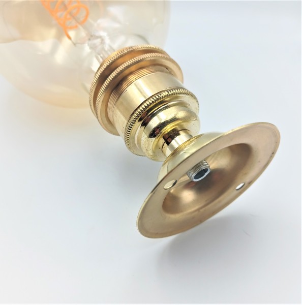 ES E27 lamp holder and base plate and screws plus shade rings 10mm thread 