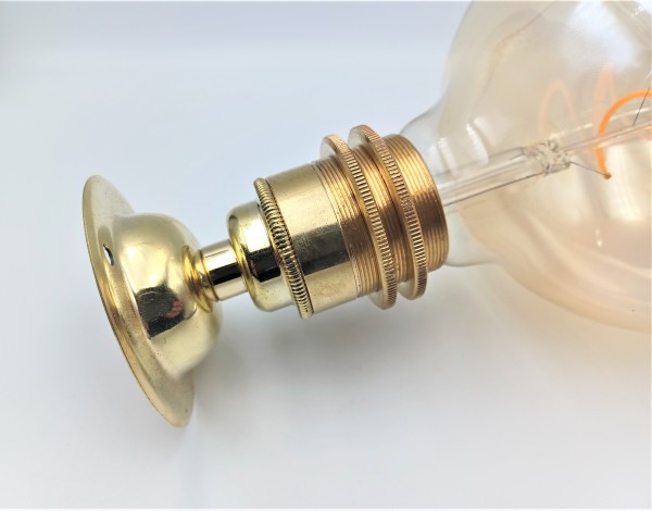 ES E27 lamp holder and base plate and screws plus shade rings 10mm thread 