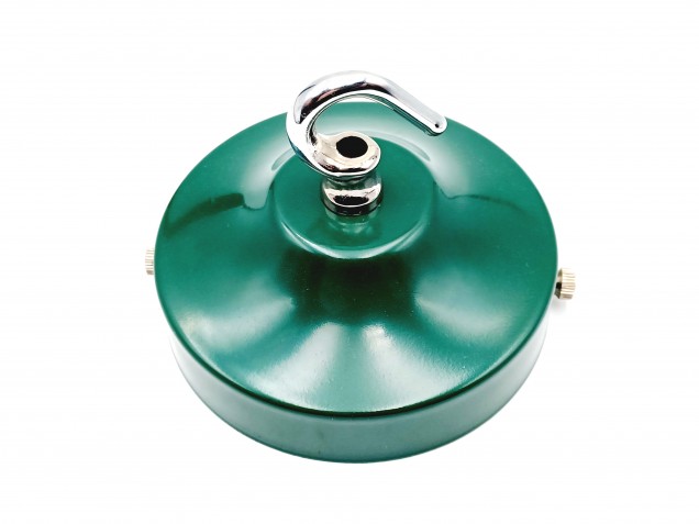 Green and chrome ceiling rose hook large or small with optional chain 