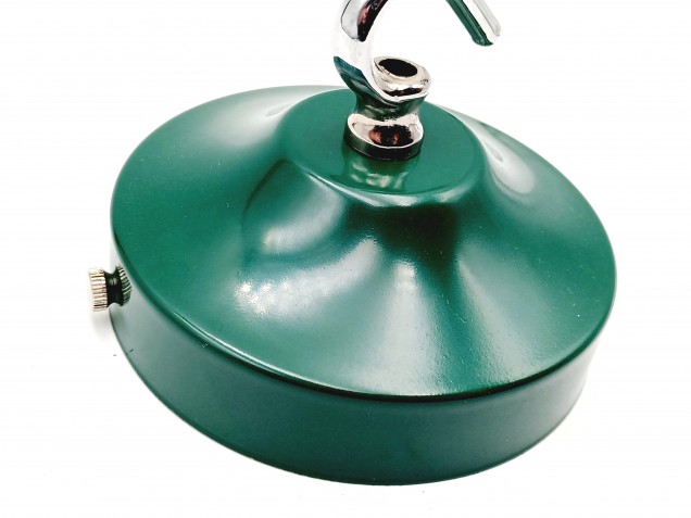 Green and chrome ceiling rose hook large or small with optional chain 