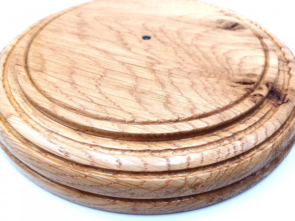 Round Hardwood Pattress English Oak Width 215mm width