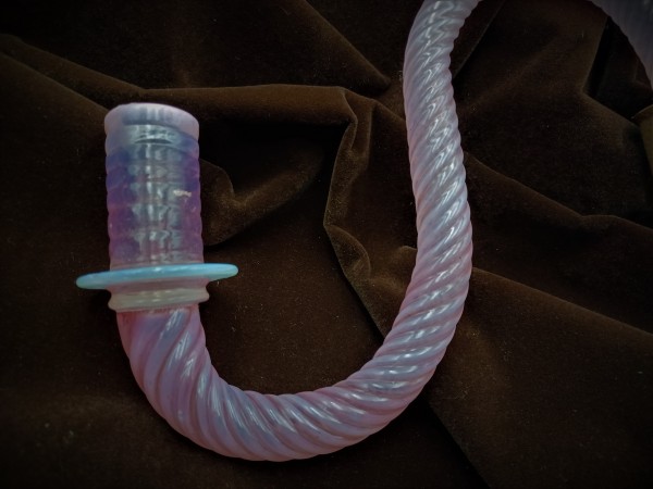 Antique Murano pink and blue rope Glass Chandelier arm 