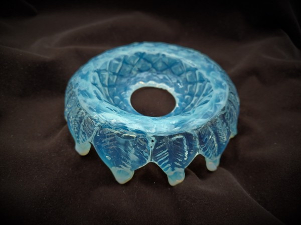 Antique Italian blue Chandelier glass pan 