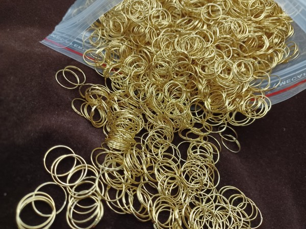 10,000 chandelier connecting jump rings 10mm Gold Colour arts and craft