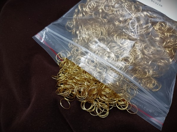 10,000 chandelier connecting jump rings 10mm Gold Colour arts and craft