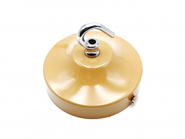 Beige and chrome ceiling rose hook large or small with optional chain