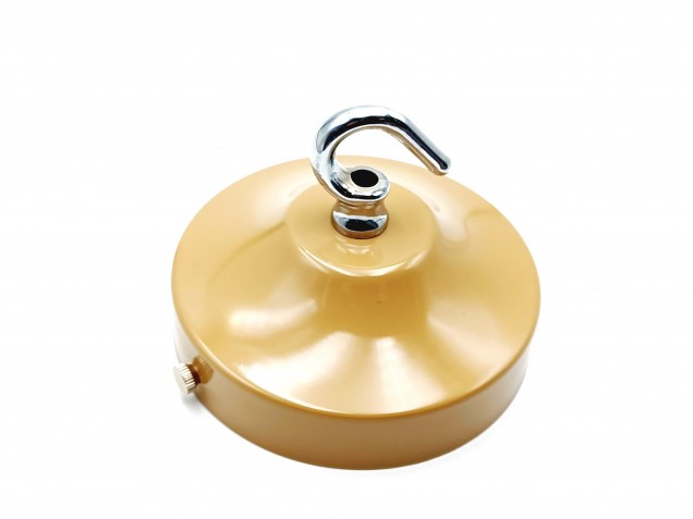 Beige and chrome ceiling rose hook large or small with optional chain