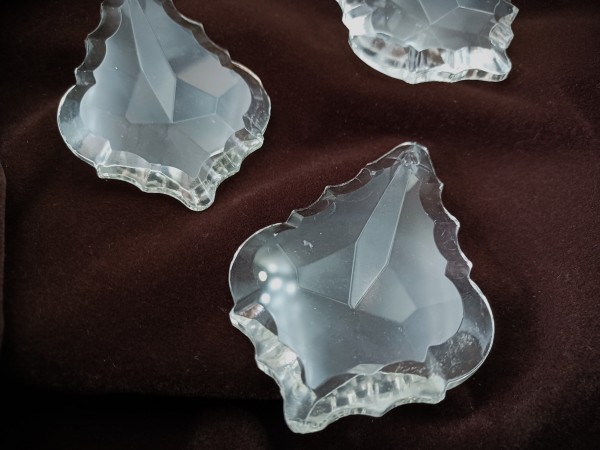 Crystal Chandelier Drop Maple Leaf Design Pack Of Three 