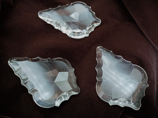 Crystal Chandelier Drop Maple Leaf Design Pack Of Three 