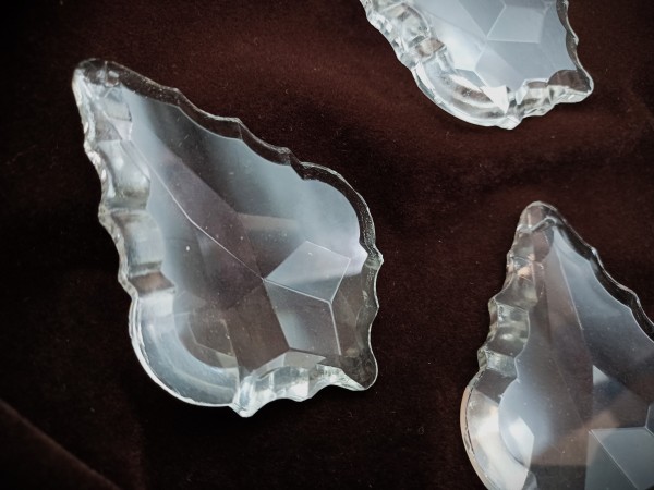 Crystal Chandelier Drop Maple Leaf Design Pack Of Three 