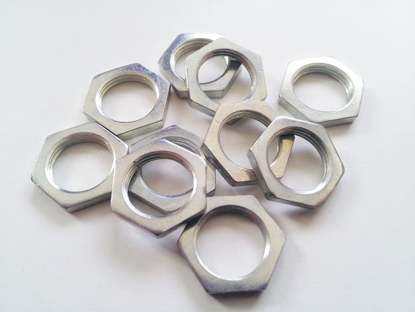 10 X M13 HEXAGON NUTS 13MM THREAD ZINC PLATED STEEL