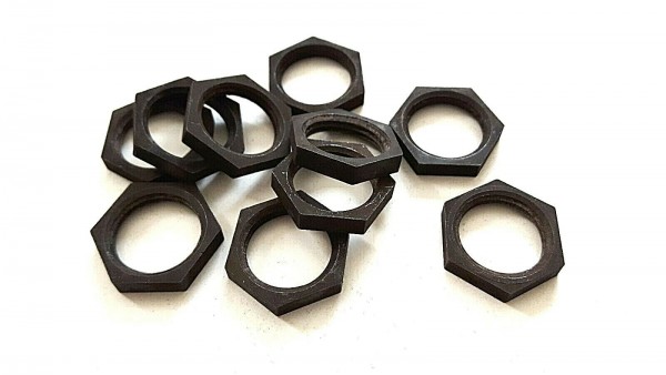 Antique Brass M13 hex nuts 1mm fine Pitch Thread