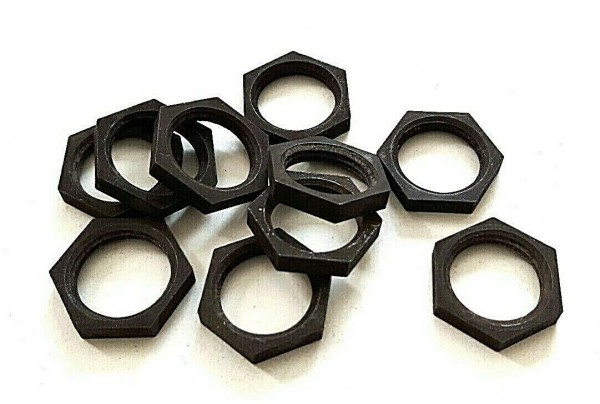 Antique Brass M13 hex nuts 1mm fine Pitch Thread