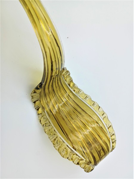 Murano Chandelier glass amber leaf crook 