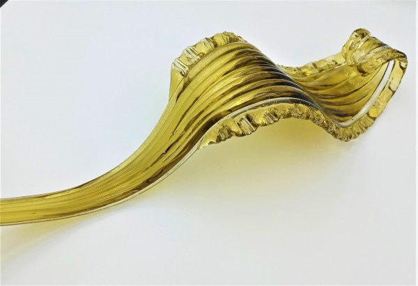 Murano Chandelier glass amber leaf crook 