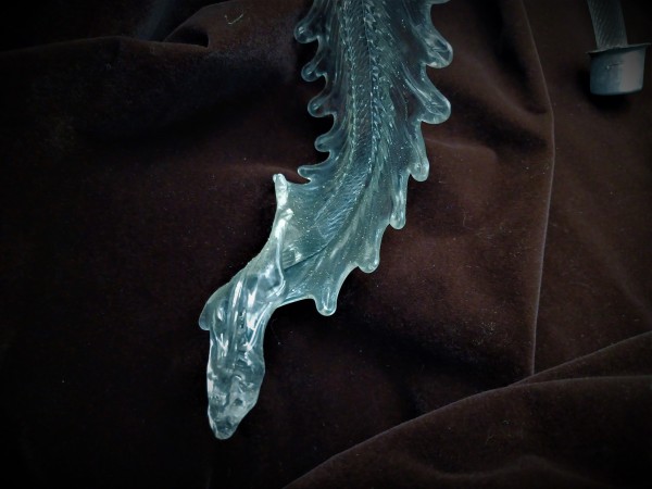 Venetian Chandelier glass Leaf Original Antique 