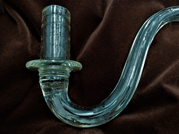 Antique Murano Clear Glass Chandelier arm