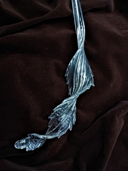 Venetian Twisted Clear Glass Chandelier Leaf  