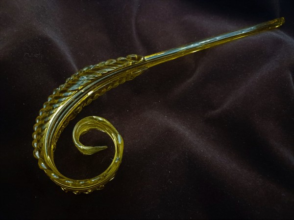 Venetian Chandelier glass amber leaf crook