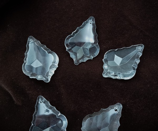 Crystal Chandelier Drop Small Maple Leaf Design Pack Of Five