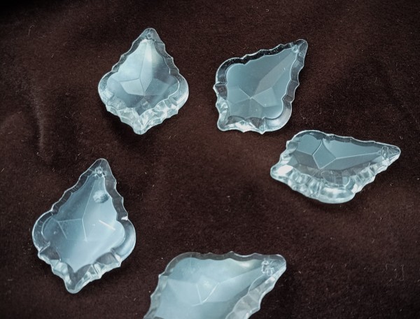 Crystal Chandelier Drop Small Maple Leaf Design Pack Of Five