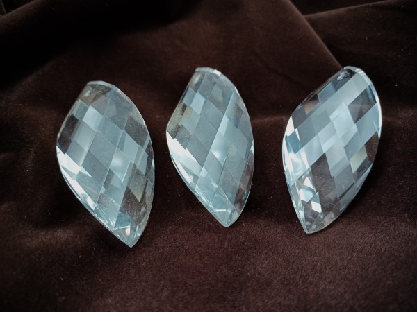 Crystal Chandelier Pendant Drops Twisted Leaf x 3