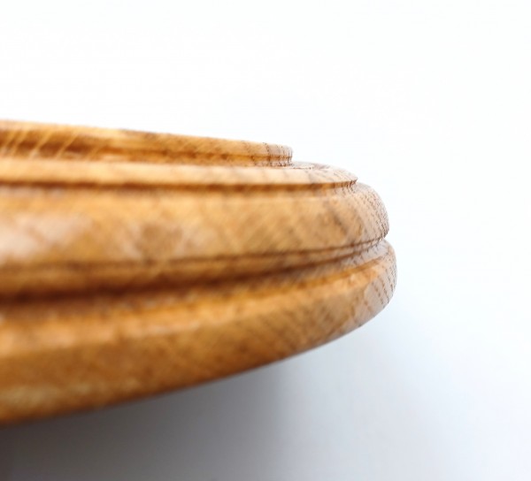 Round Hardwood Pattress English Oak Width 215mm width