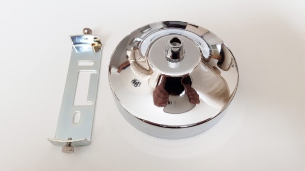 100mm chandelier ceiling rose with matching cord grip and bracket